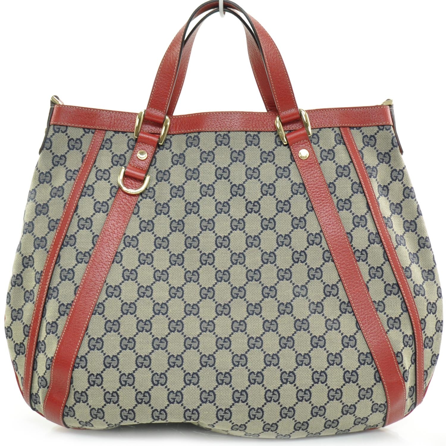 Gucci Monogram Abbey Bag Navy and Red 4 of 9
