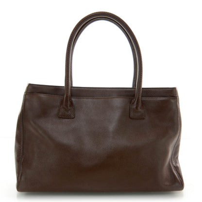 Chanel Caviar Mademoiselle Lock Cerf Shopper Tote Brown 3 of 8