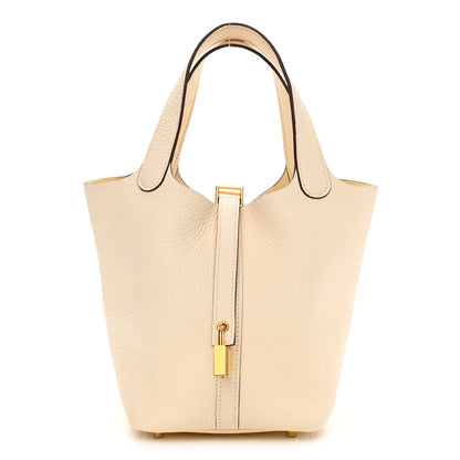 Hermes Taurillon Clemence Picotin Lock 18 PM Nata 1 of 11