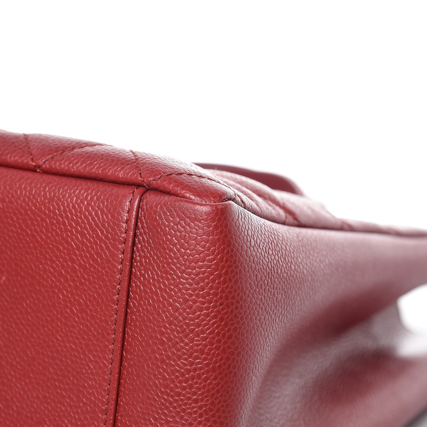 Chanel Caviar Quilted Grand Shopping Tote GST Red 9 of 11