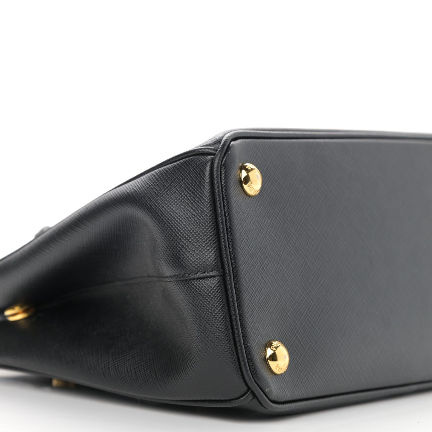Saffiano Mini Galleria Double Zip Tote Black