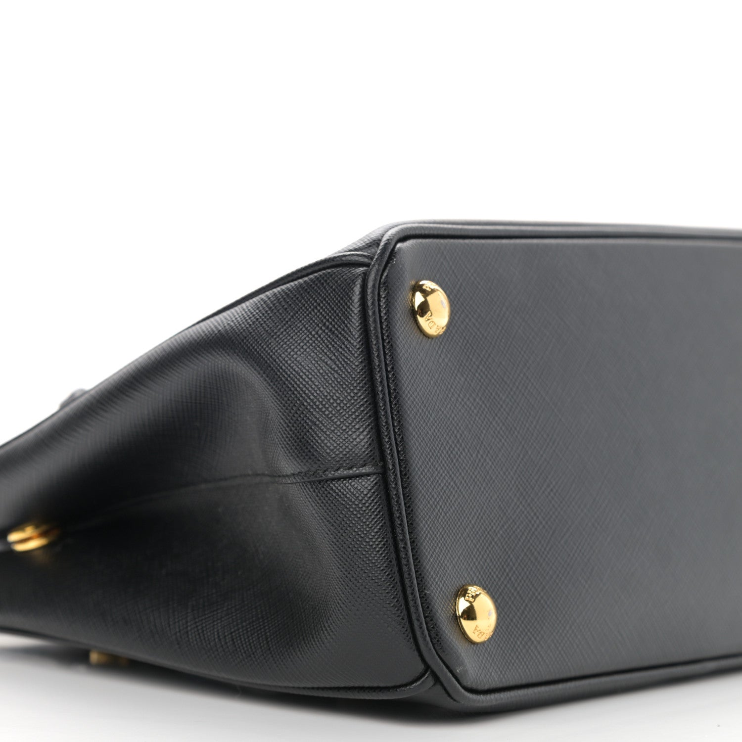 Prada Saffiano Mini Galleria Double Zip Tote Black 9 of 10