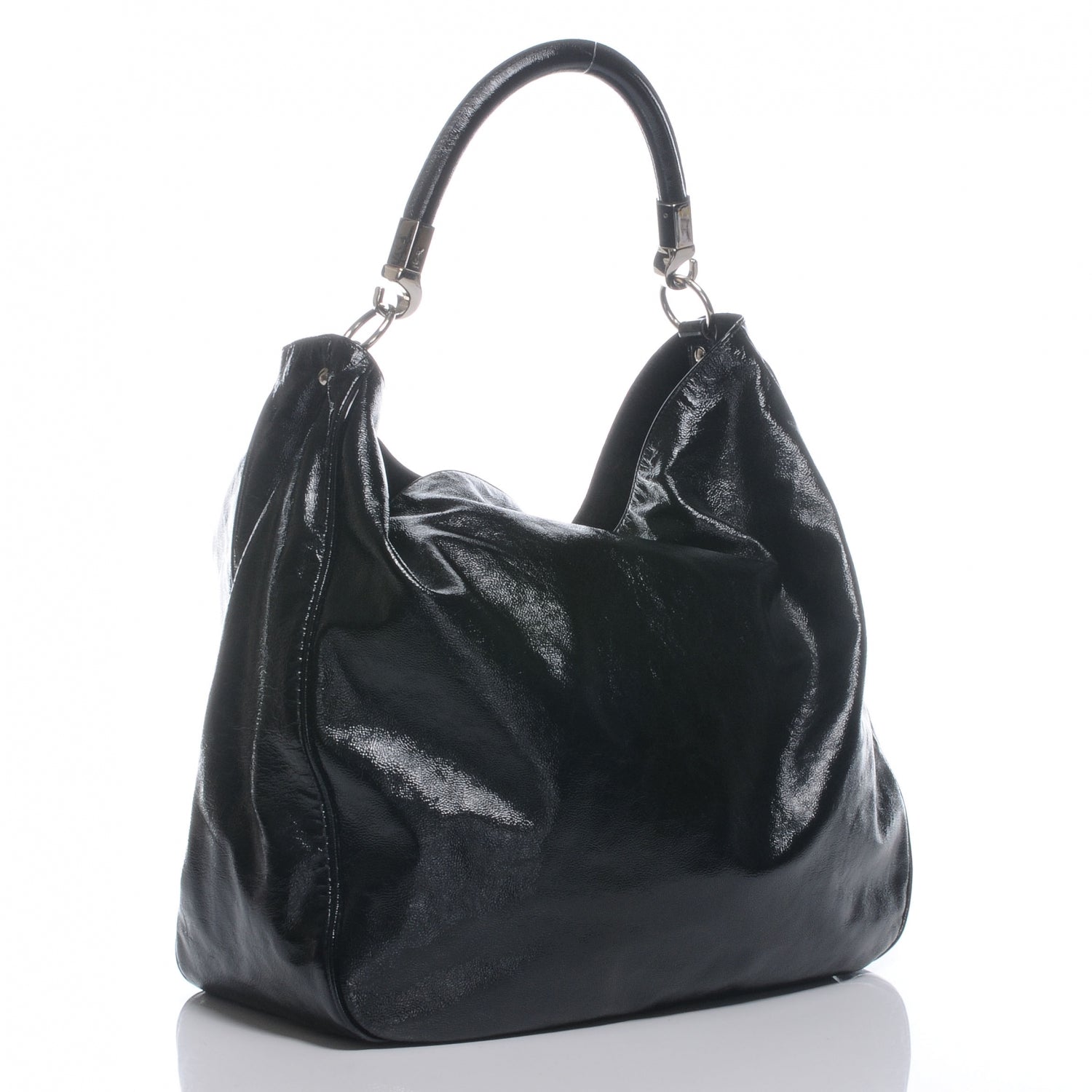 Saint Laurent Patent Large Roady Hobo Black 3 of 8