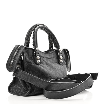 Balenciaga Agneau Giant 12 Silver Hardware Mini City Gris Fossile Anthracite 3 of 10