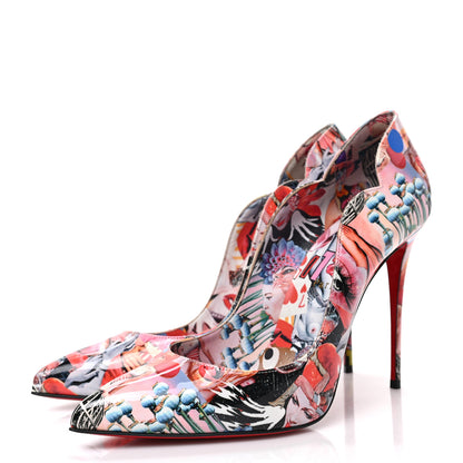 Christian Louboutin Patent Graphic Love Hot Chick 100 Pumps 41 Multicolor 3 of 7