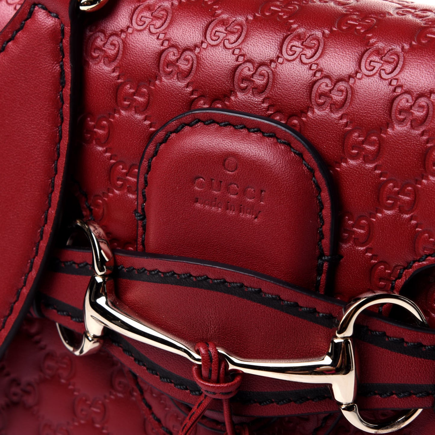 Soft Microguccissima Mini Emily Chain Shoulder Bag Rosso