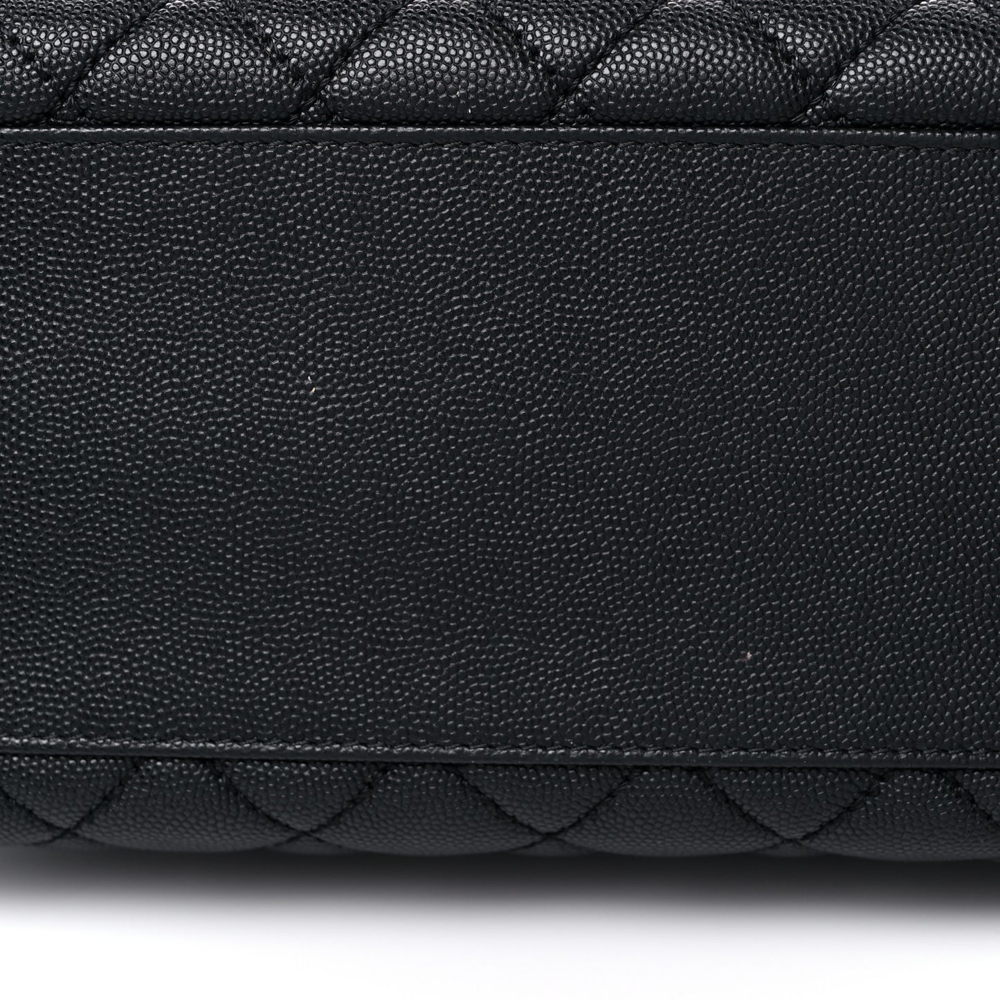 Caviar Quilted Small Coco Handle Flap Black
