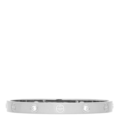 Cartier 18K White Gold 4 Diamond LOVE Bracelet 16 2 of 4