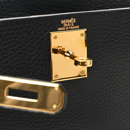 Hermes Taurillon Clemence Kelly Retourne 28 Black 6 of 9