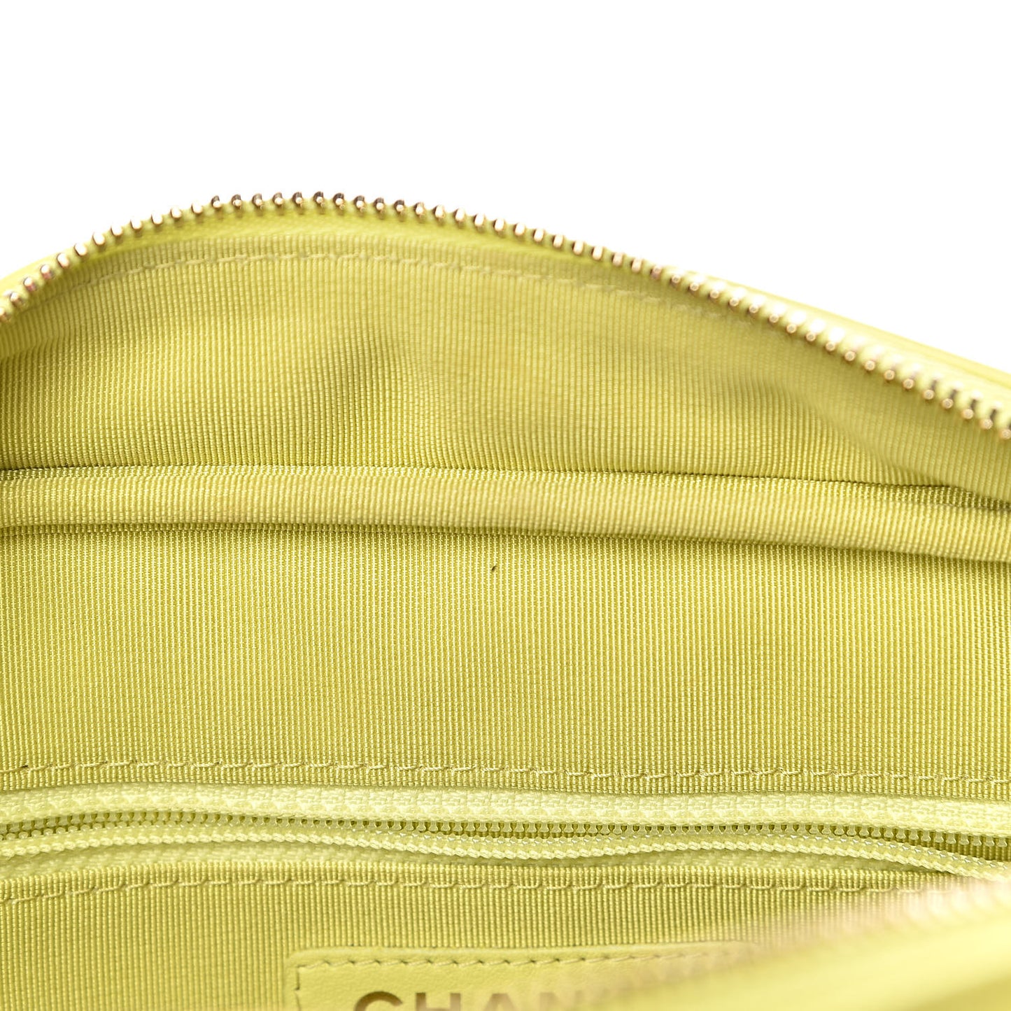 Calfskin Quilted Daily Chevron Camera Case Light Green