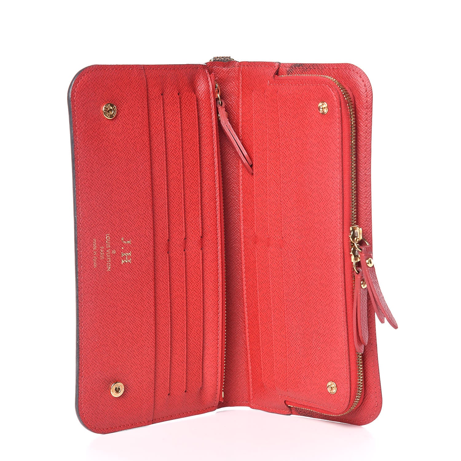 Louis Vuitton Damier Ebene Insolite Wallet Red 5 of 10