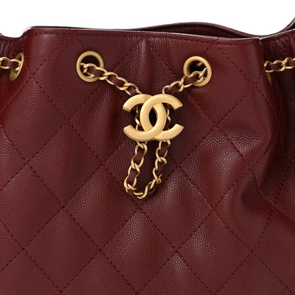 Chanel Caviar Quilted Small Chanel 25 Handbag Burgundy 8 of 10