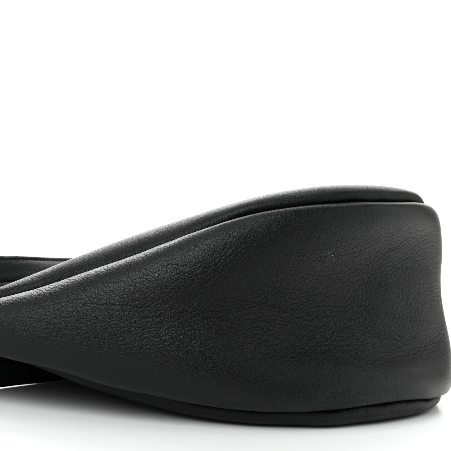 Grained Calfskin Small Slouchy Banana Bag Black