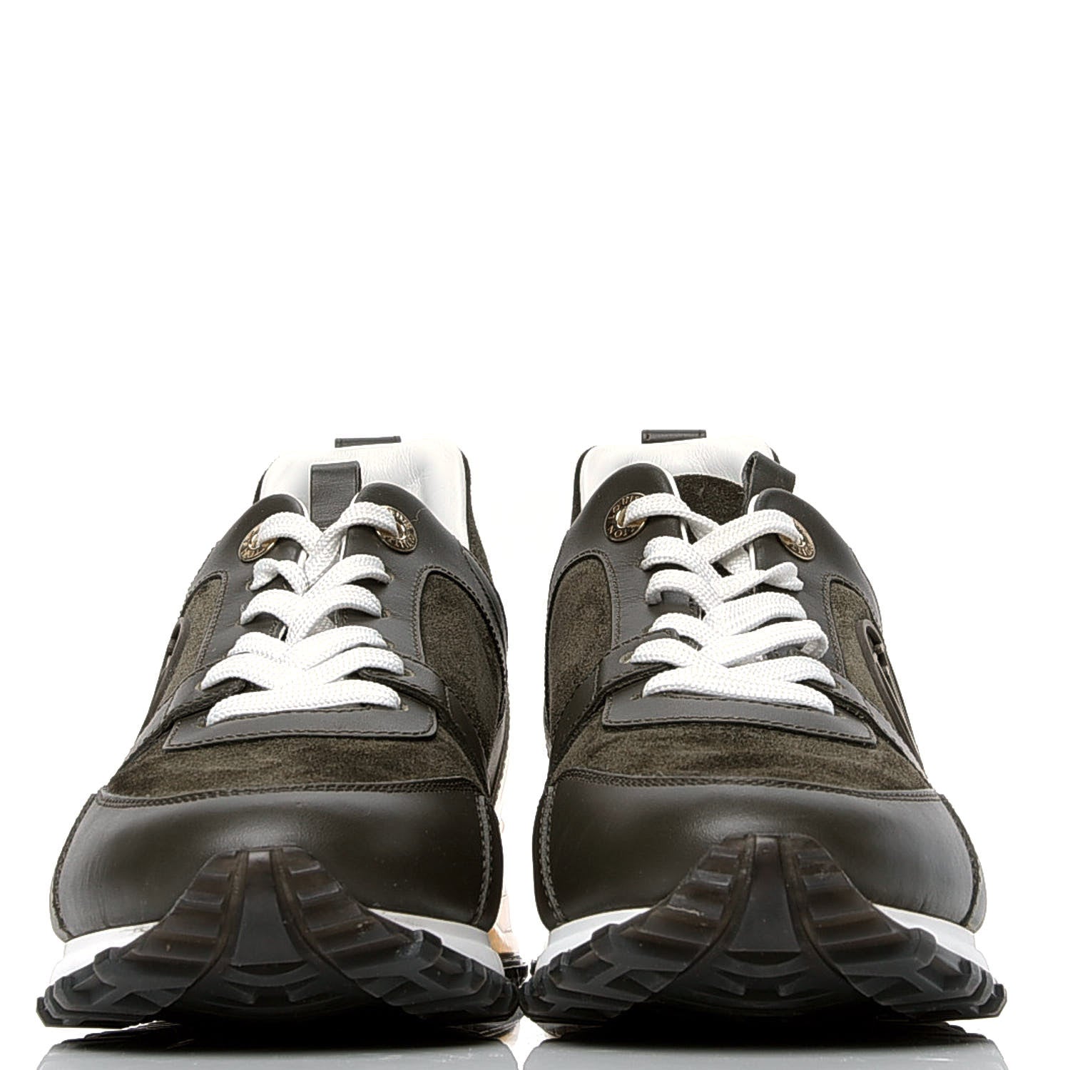 Louis Vuitton Suede Monogram Run Away Sneakers 38 Green 2 of 4