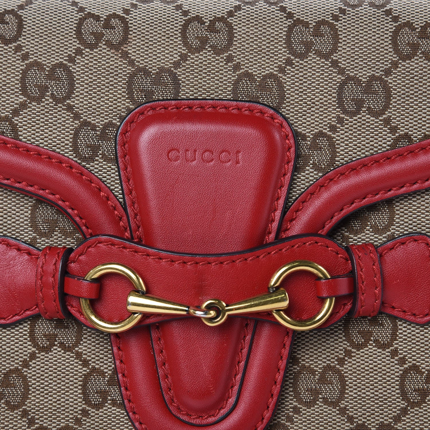 Gucci Monogram Ruinart Calfskin Small Lady Web Shoulder Bag Beige Ebony Hibiscus Red 12 of 13