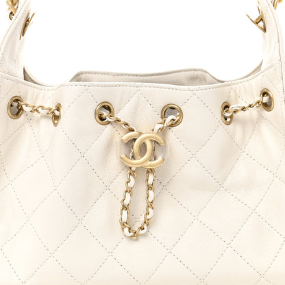 Chanel Caviar Quilted Mini Chanel 25 Handbag White 8 of 11