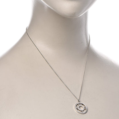 Tiffany Sterling Silver Medium Atlas Open Pendant Necklace 2 of 6