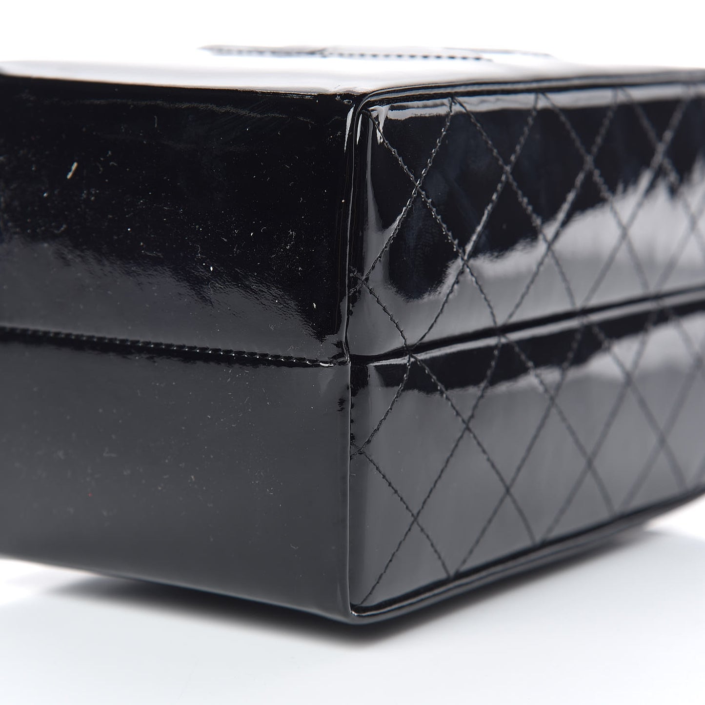 Patent Milk Carton Bag Black