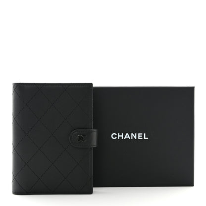 Chanel Grained Calfskin Quilted passport Holder Wallet So Black 9 of 9