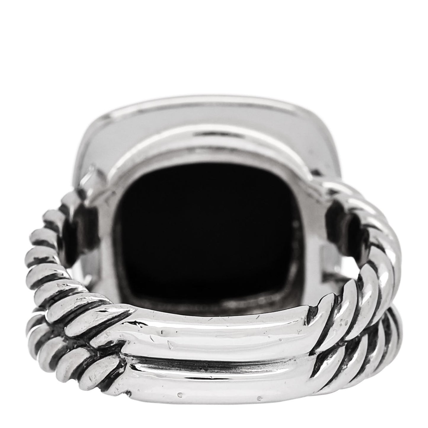 Sterling Silver Diamond Black Onyx 11mm Albion Statement Ring 52 6