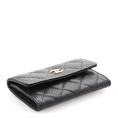 Chanel Caviar Quilted Flap Card Holder Black 4 of 9
