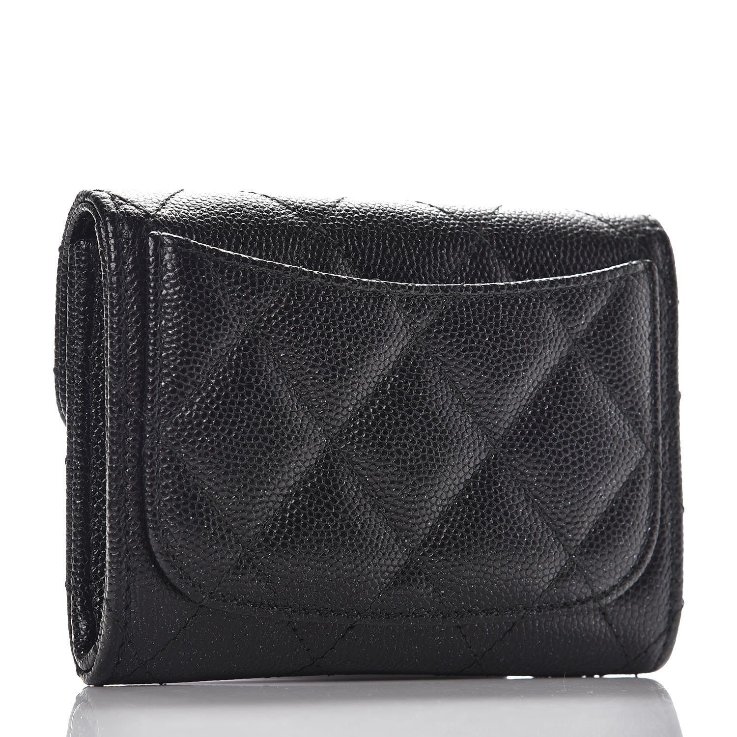 Chanel Iridescent Caviar Quilted Card Holder Black 3 of 9