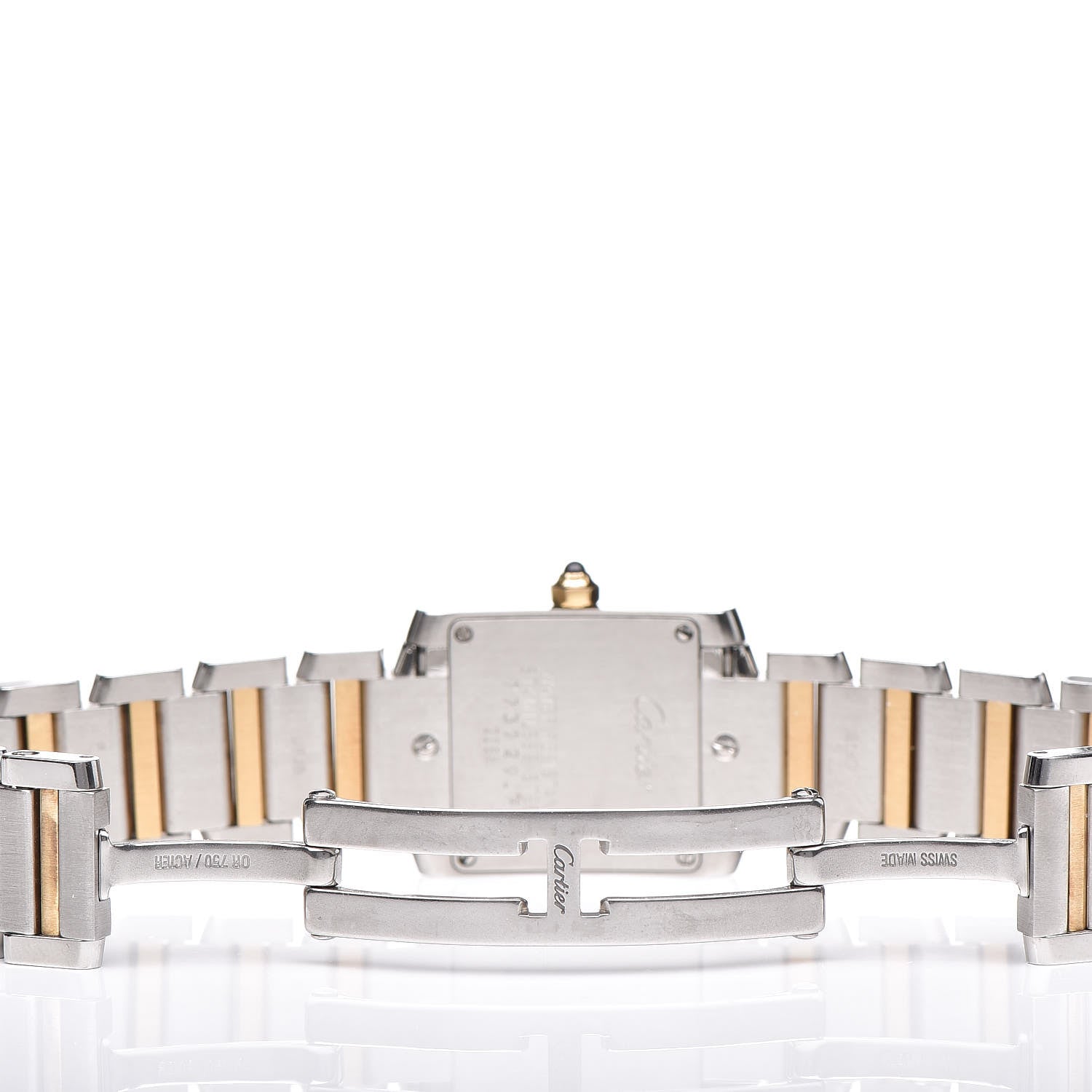 Cartier Stainless Steel 18K Yellow Gold 20mm Tank Francaise Quartz Watch 5 of 8