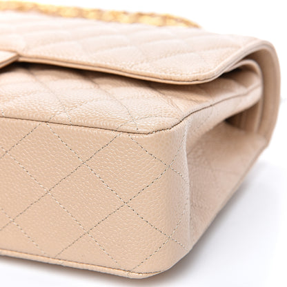 Chanel Caviar Quilted Medium Double Flap Beige Clair 8 of 11