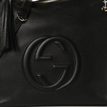 Gucci Pebbled Calfskin Large Soho Hobo Black 9 of 13