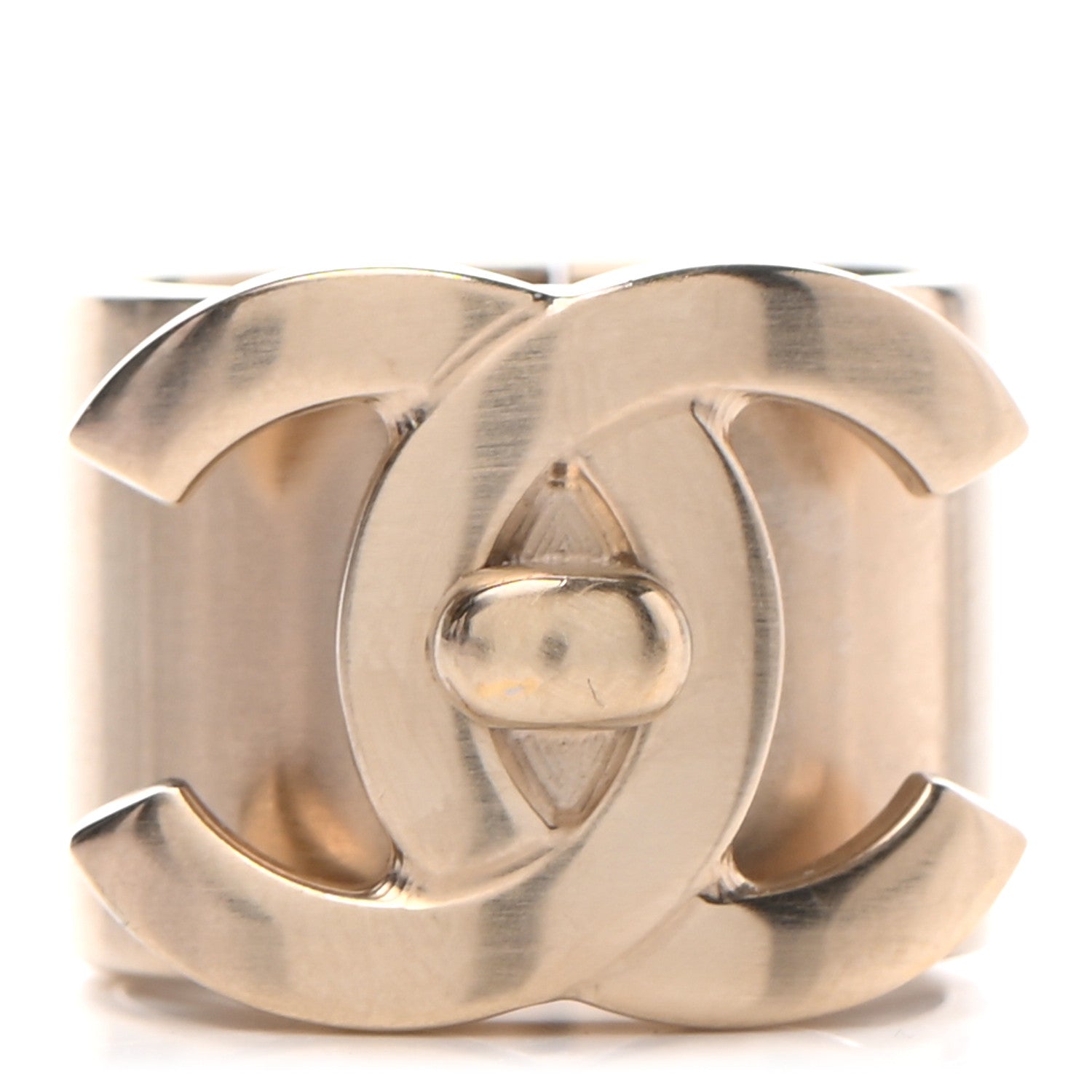 Chanel Metal CC Ring 6.5 Gold 1 of 5