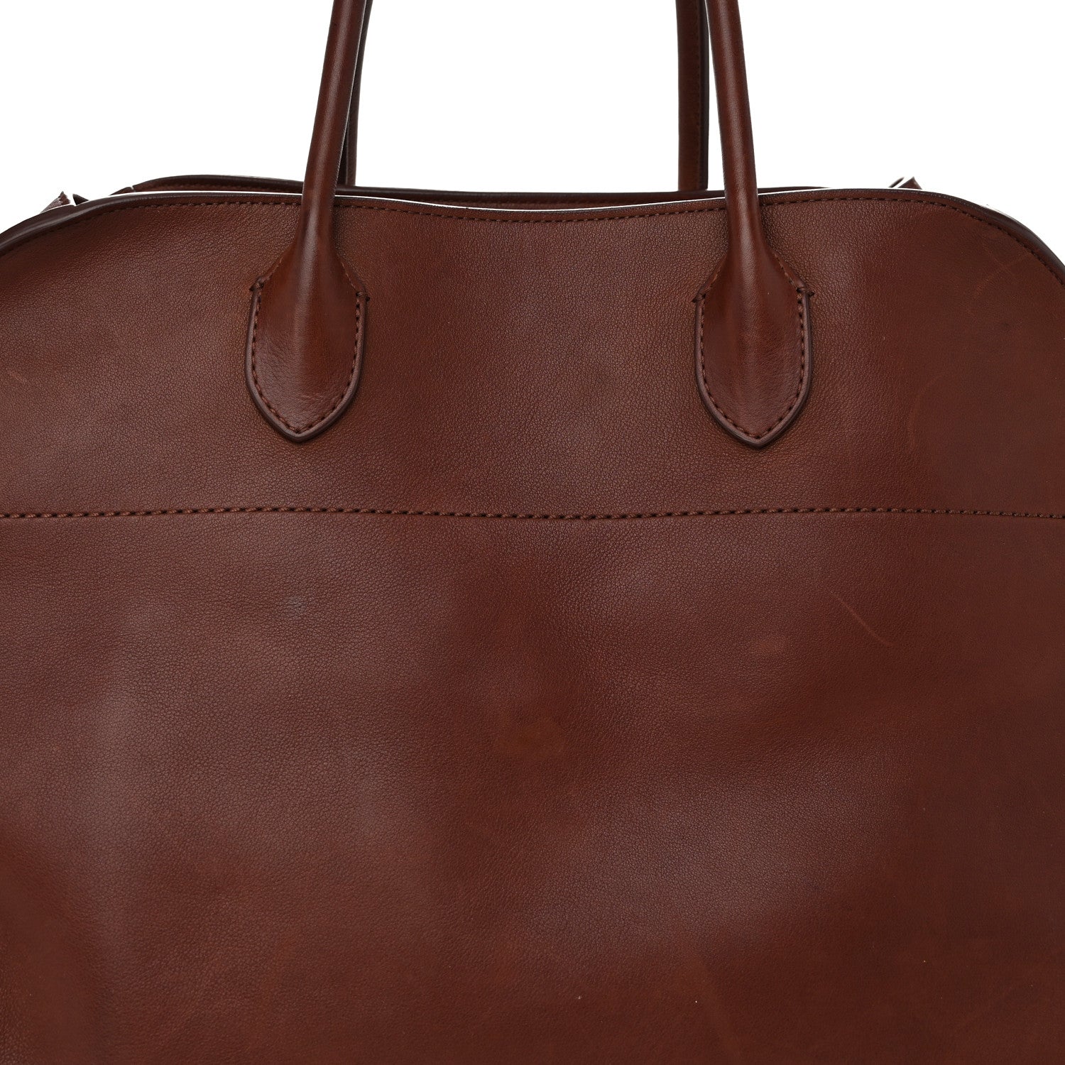 The Row Polished Saddle Calfskin Soft Margaux 15 New Burgundy 7 of 11