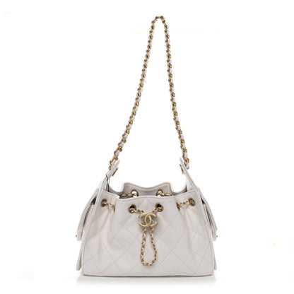 Chanel Caviar Quilted Mini Chanel 25 Handbag White 1 of 10