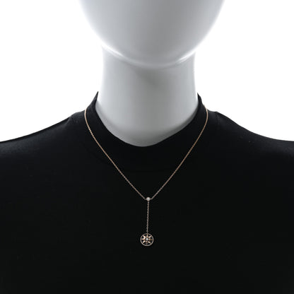 Christian Dior 18K Rose Gold Diamond Black Onyx Rose Des Vents Y Necklace 2 of 5