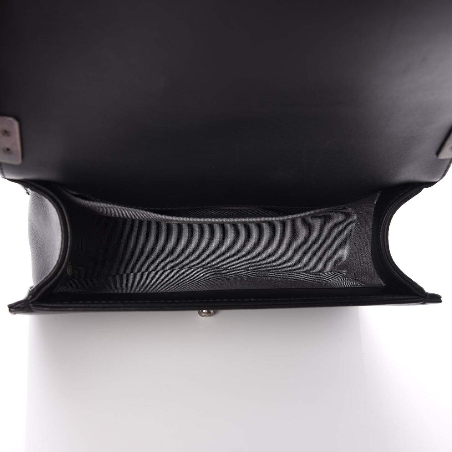 Calfskin Quilted Small Boy Flap Black