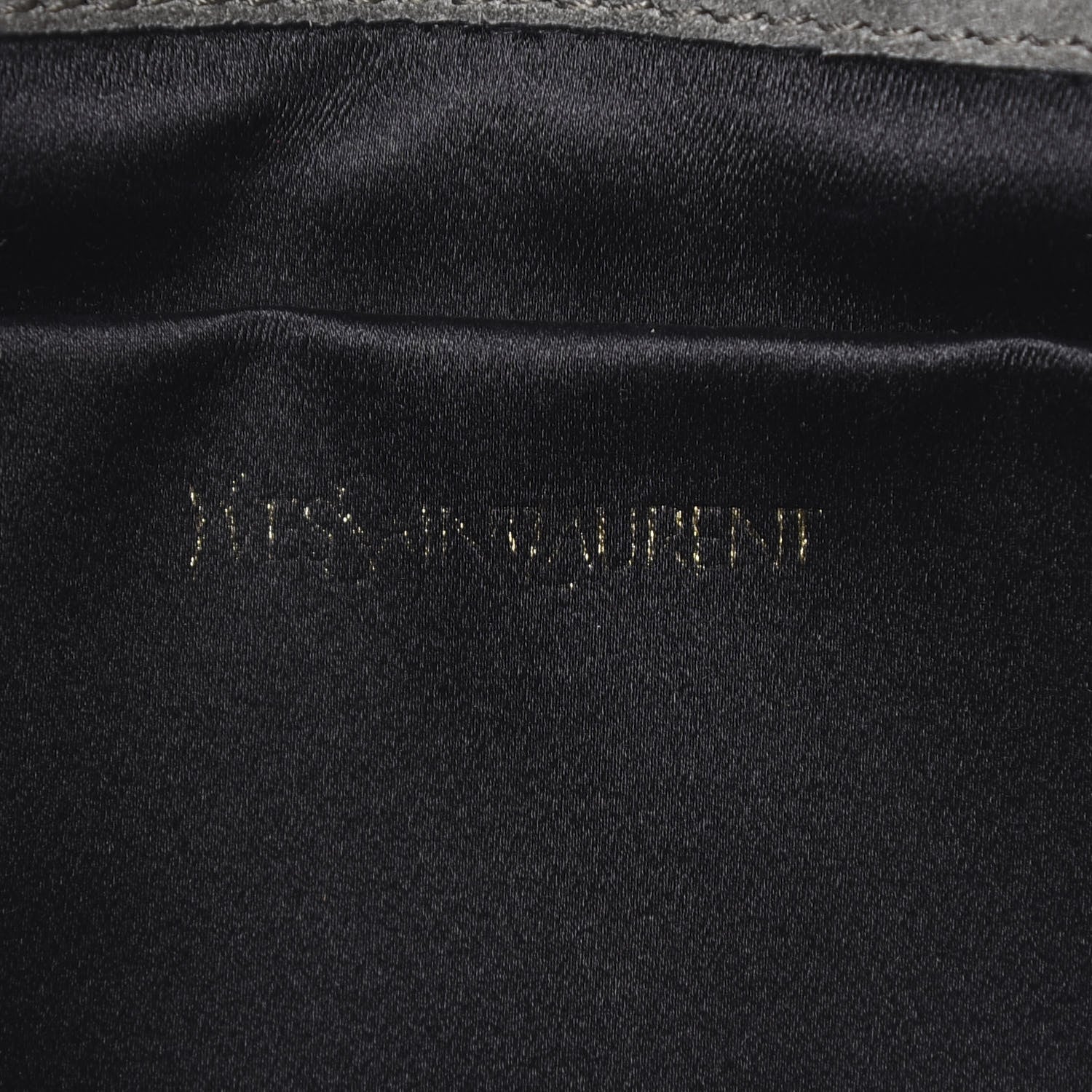 Saint Laurent Textured Patent Classic Y Ligne Clutch Olive 5 of 9