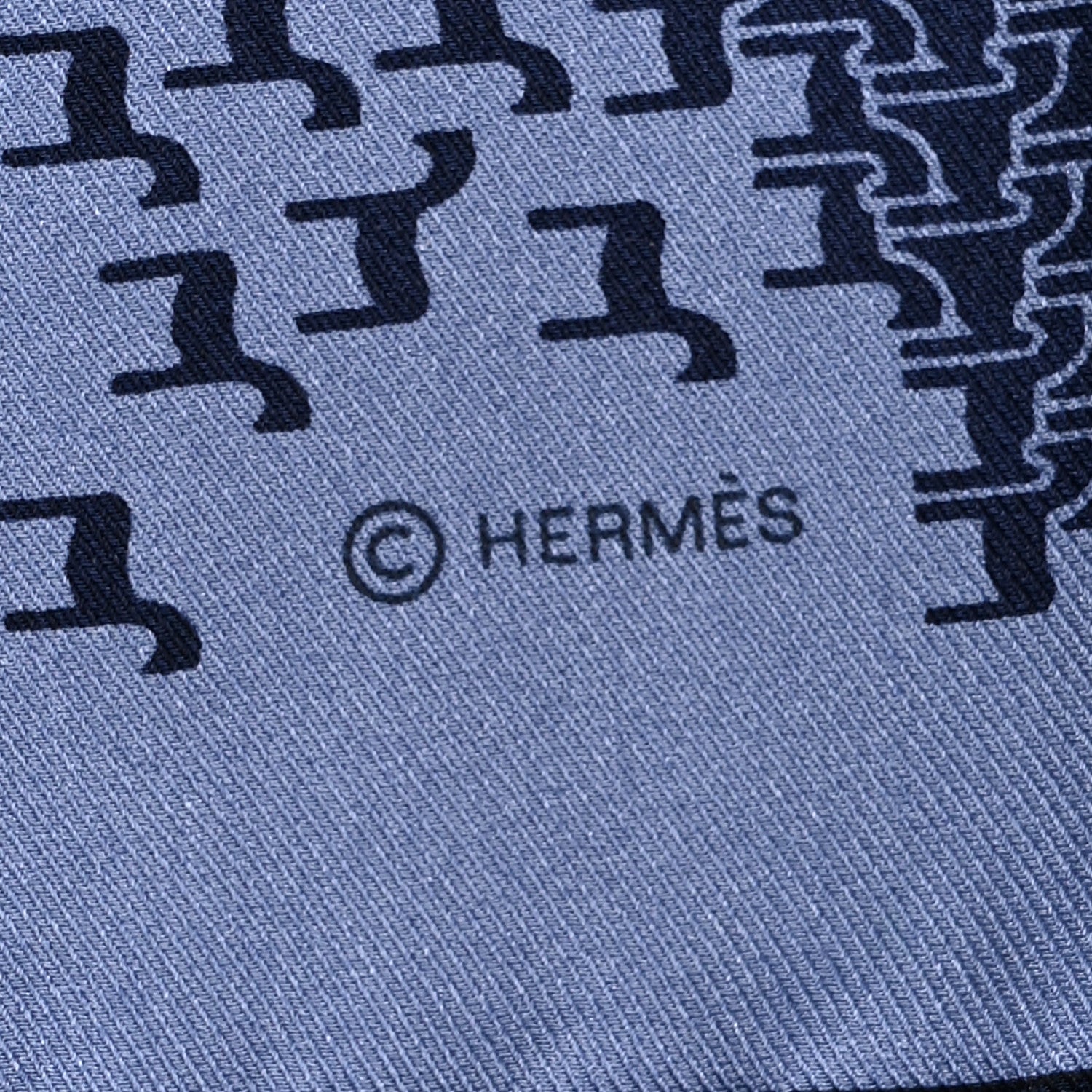 Hermes Silk Jigsaw Horse Pocket Square Scarf 45 Marine Bleu Moyen Ciel 4 of 4