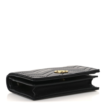 Gucci Calfskin Matelasse GG Marmont Card Case Wallet Black 4 of 7