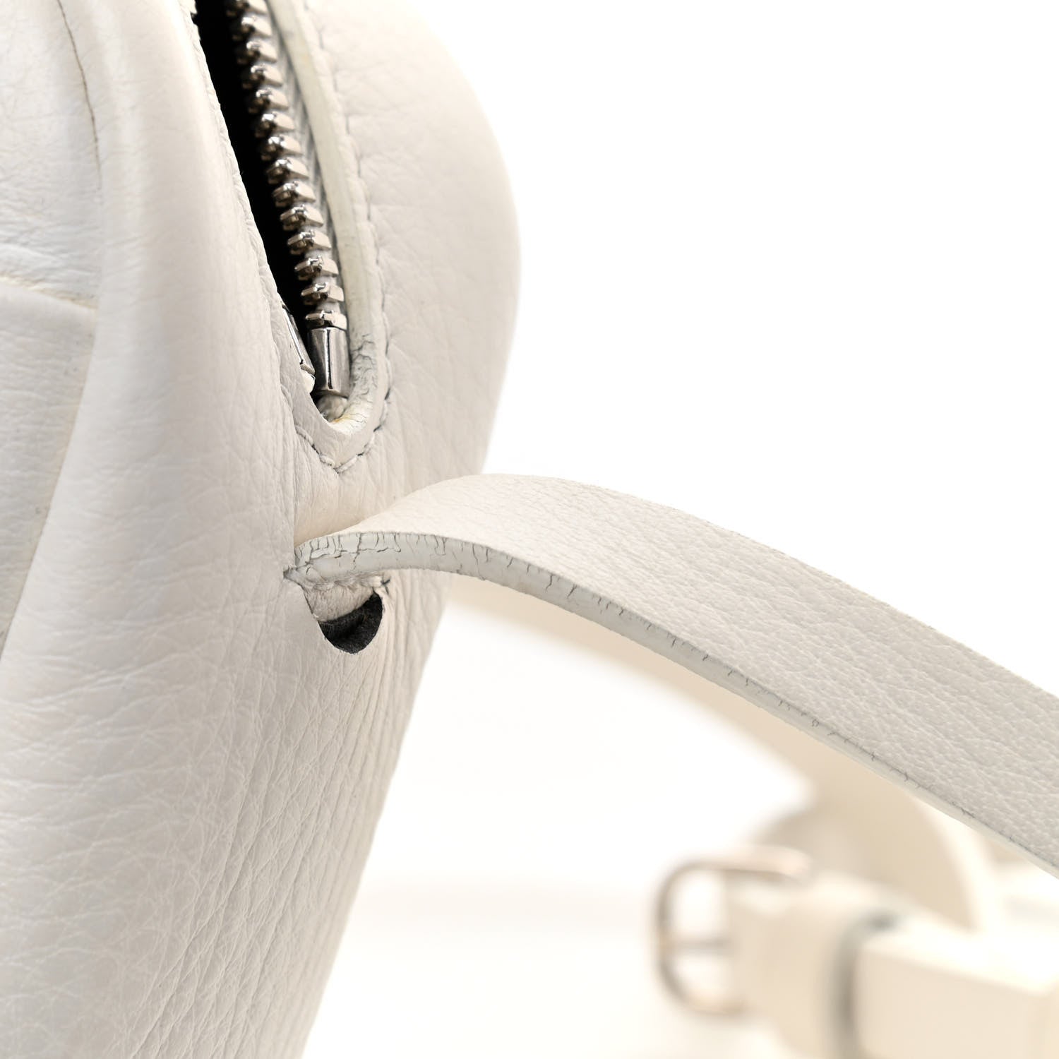 Balenciaga Calfskin Logo S Everyday Camera Bag White 16 of 18