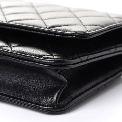 Chanel Lambskin Quilted Wallet On Chain WOC Black 11 of 11