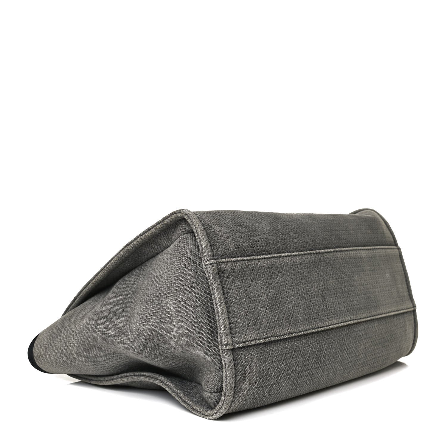 Chanel Canvas Small Deauville Tote Grey 4 of 10