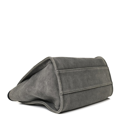 Chanel Canvas Small Deauville Tote Grey 4 of 10