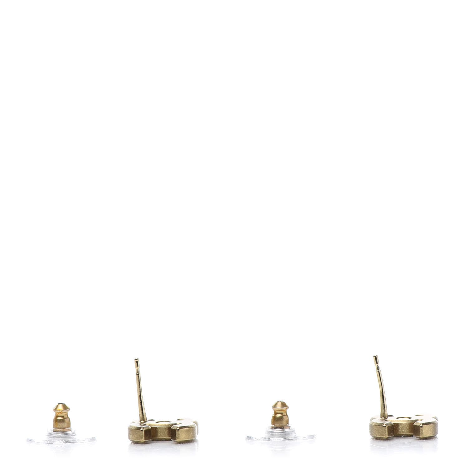 Chanel Crystal CC Earrings Gold 3 of 6