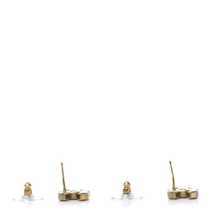 Chanel Crystal CC Earrings Gold 3 of 6