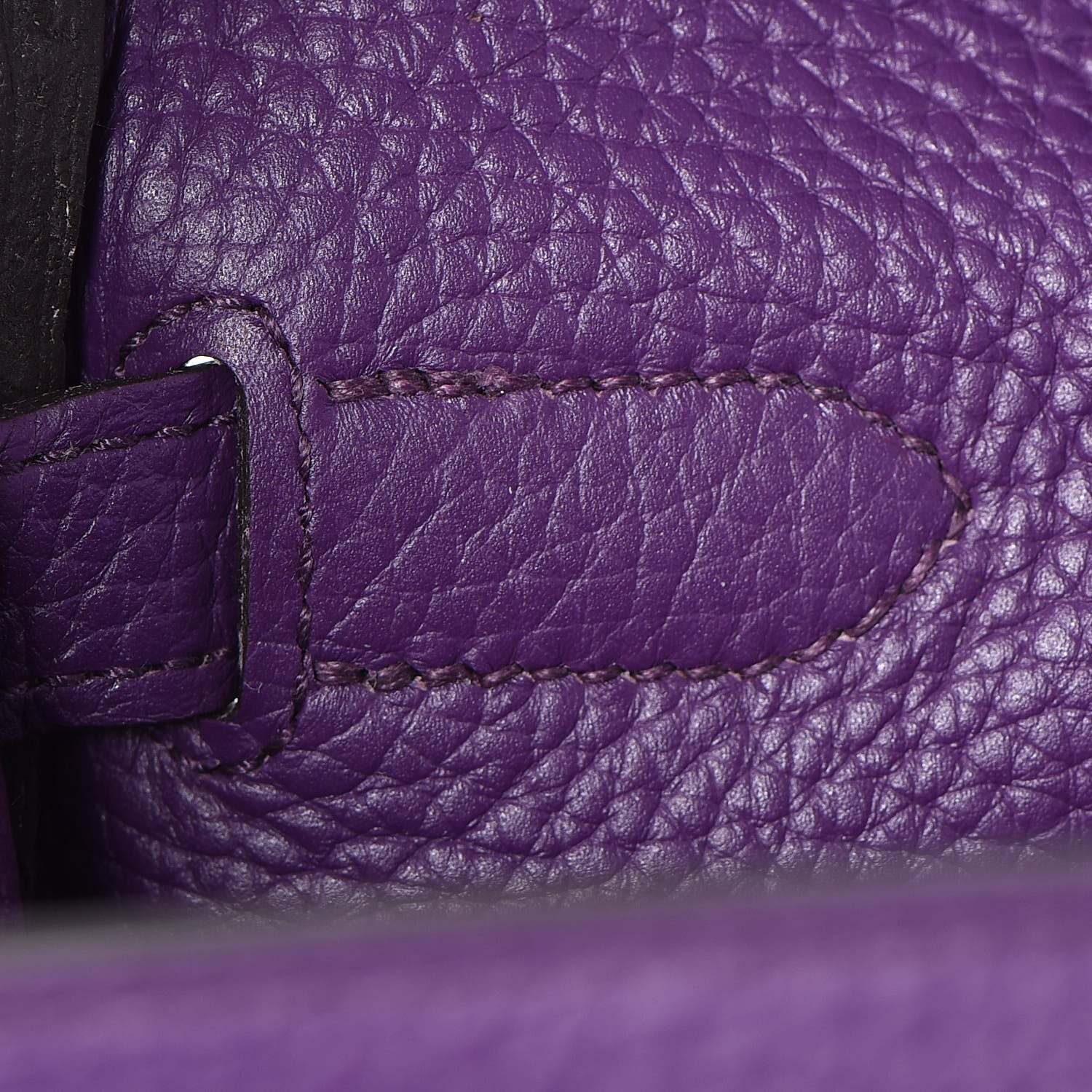 Hermes Taurillon Clemence Kelly Retourne 35 Ultraviolet 9 of 34