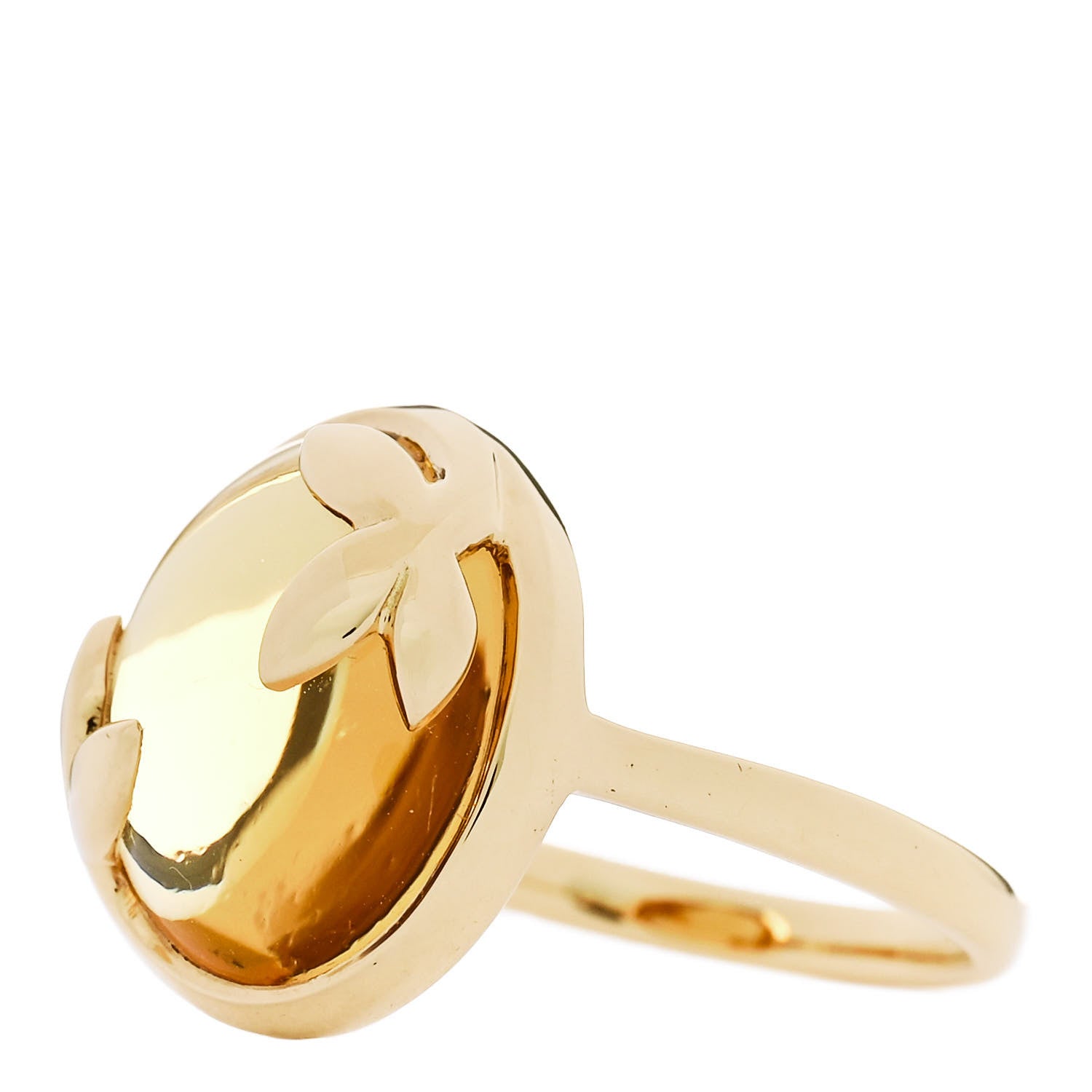 Tiffany 18K Yellow Gold Citrine Paloma Picasso Olive Leaf Ring 54 6.75 3 of 6