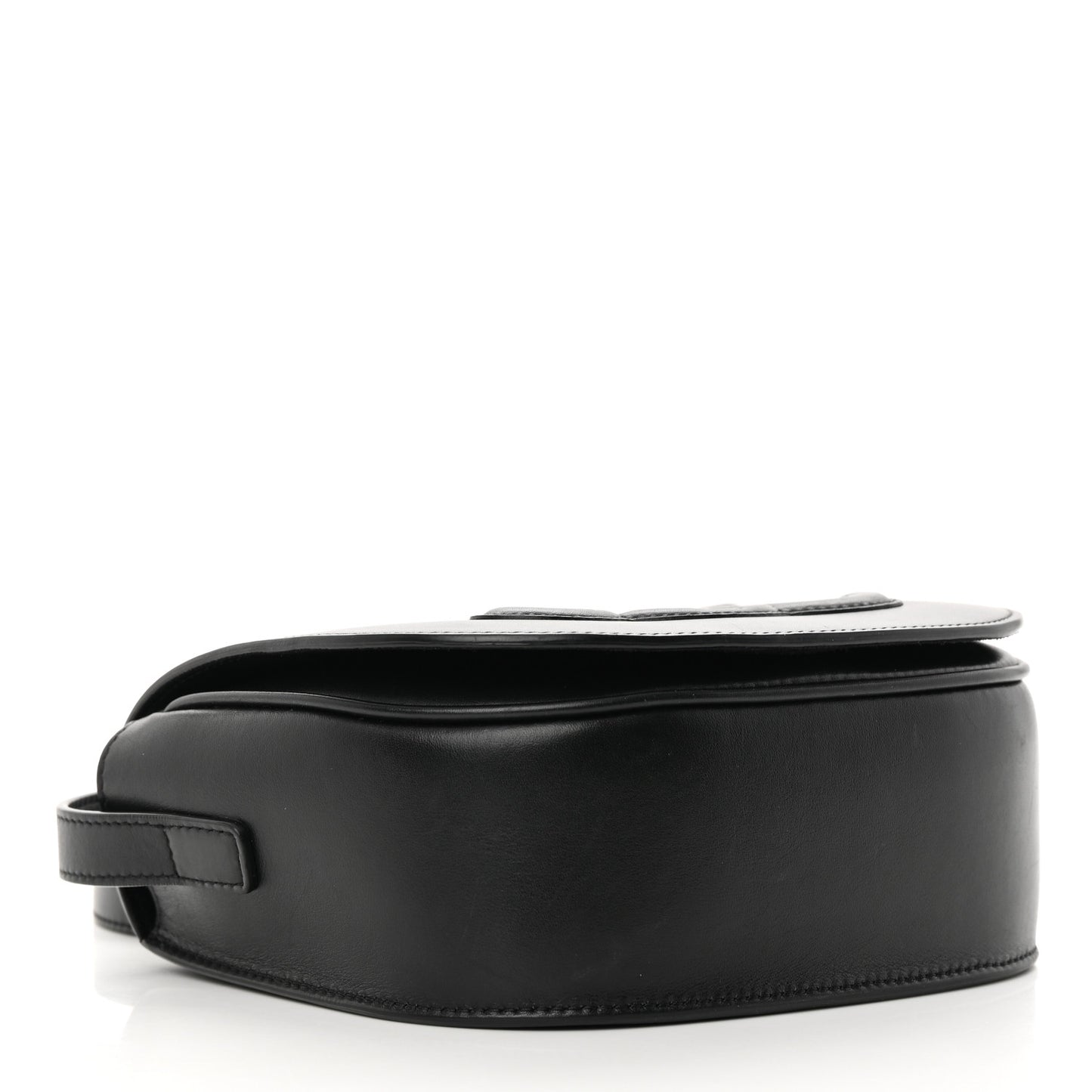 Smooth Calfskin Cuir Triomphe Folco Crossbody Bag Black