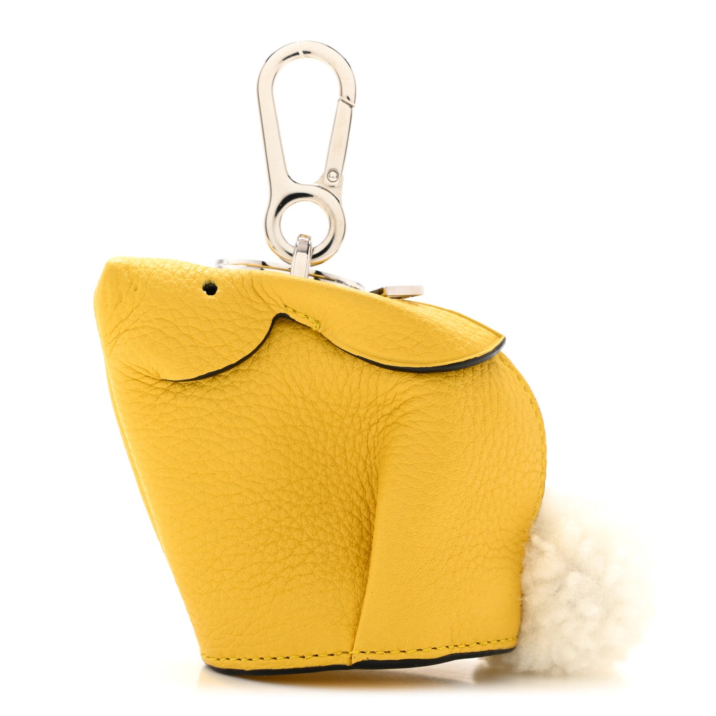 Calfskin Bunny Charm Yellow