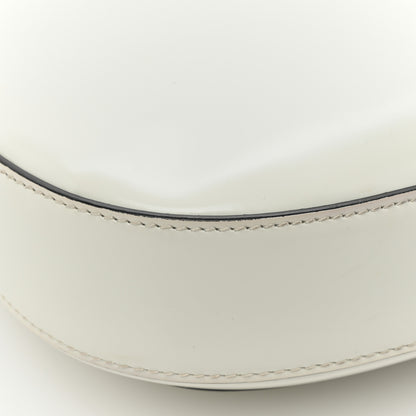 Prada Spazzolato Cleo Flap Adjustable Strap Shoulder Bag White Black 13 of 16
