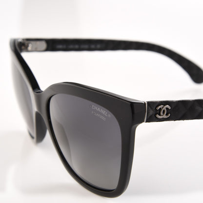 Chanel Acetate Quilted Polarized Butterfly CC Sunglasses 5288-Q Black 7 of 8