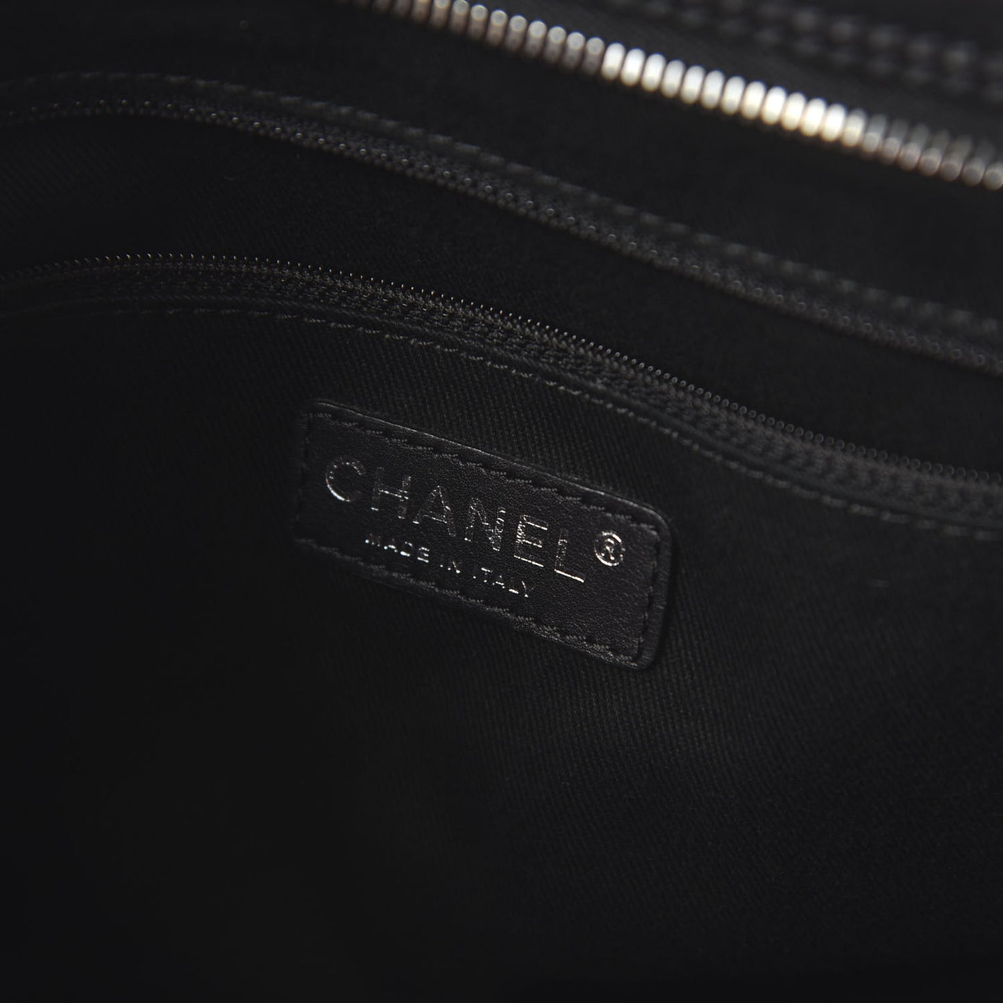 Calfskin Diamond Stitch Tote Black